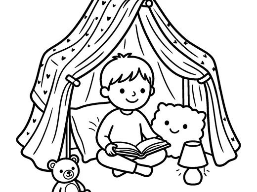 Calm place coloring page — Ages 5–6