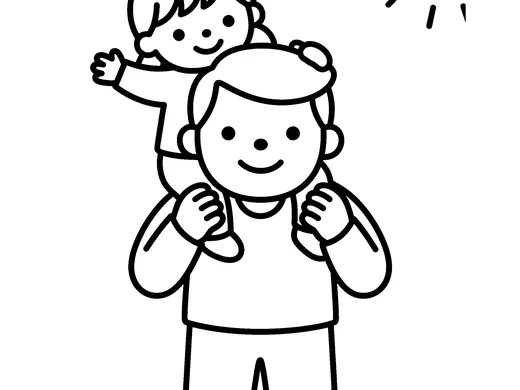 Dad coloring page — Ages 3–4