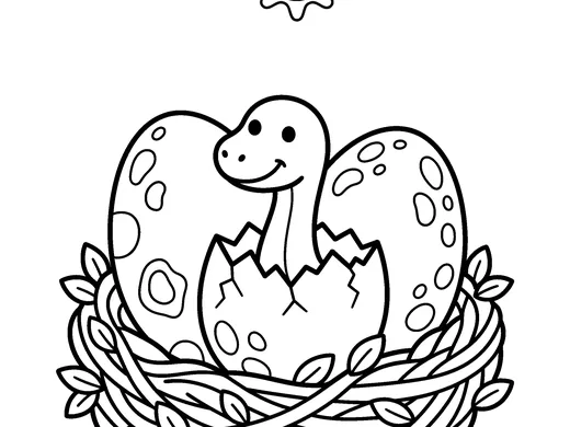 Dinosaur egg coloring page — Ages 3–4