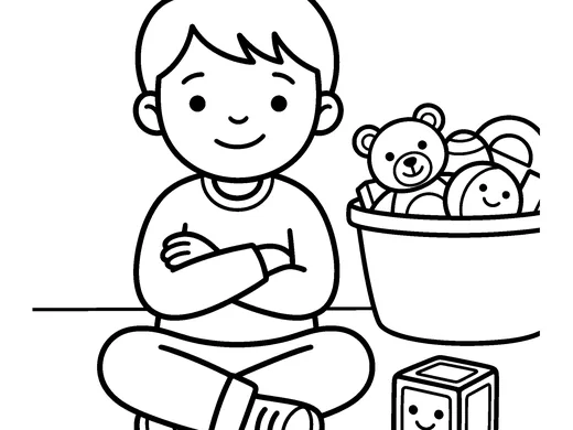 I don't want to coloring page — Ages 4–5