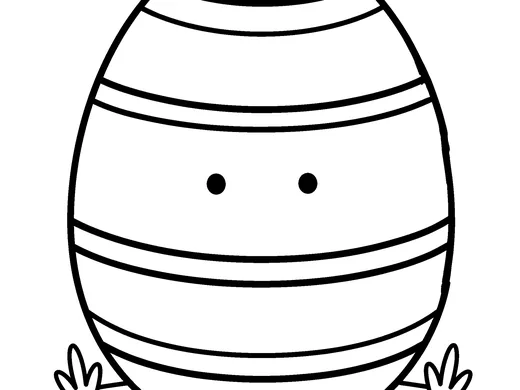 Easter egg coloring page — Ages 2–3