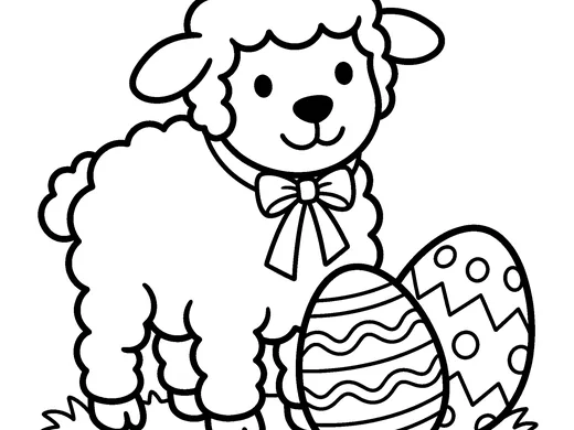 Easter coloring page — Ages 3–4