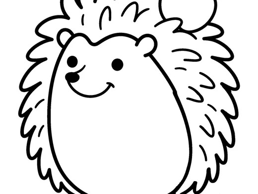 Hedgehog coloring page — Ages 3–4