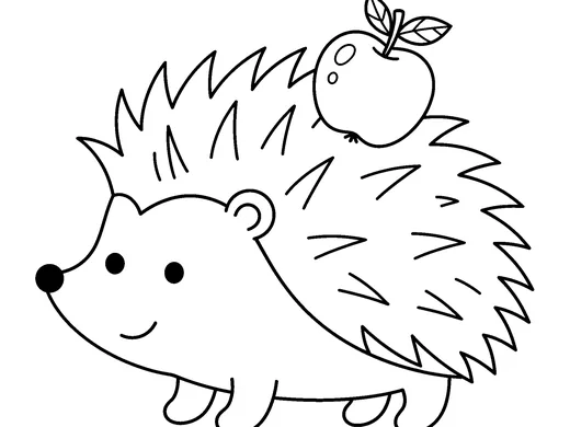 Hedgehog coloring page — Ages 5–6
