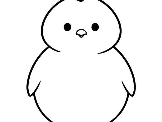 Hen coloring page — Ages 2–3