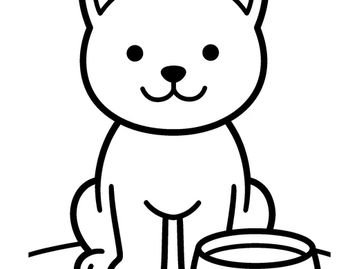 Kitten coloring page — Ages 3–4