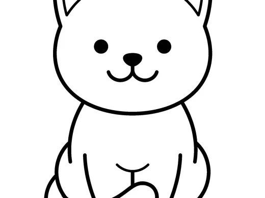 Kitten coloring page — Ages 2–3