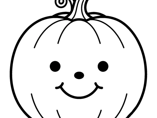 Pumpkin coloring page — Ages 2–3