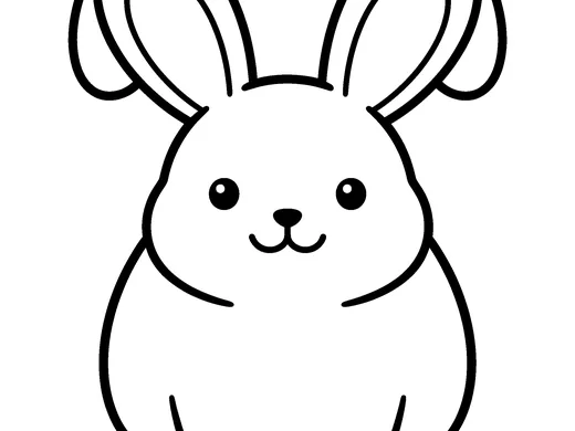 Rabbit coloring page — Ages 2–3