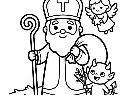 Saint nicholas coloring page — Ages 4–5