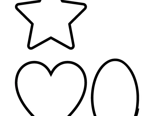 Shapes coloring page — Ages 3–4