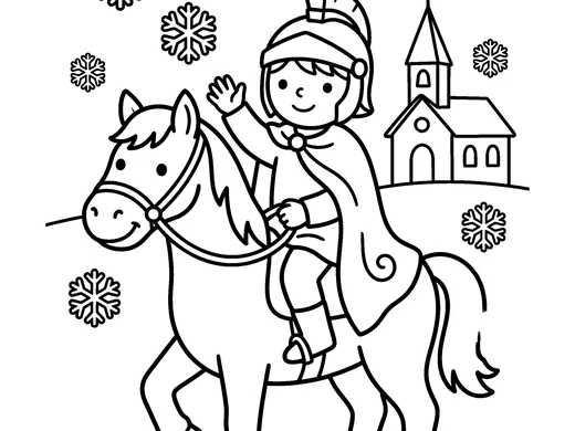 St martin coloring page — Ages 5–6