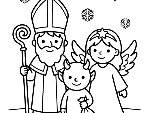 St nicholas coloring page — Ages 5–6