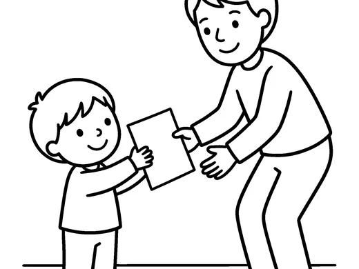 Thank you coloring page — Ages 4–5