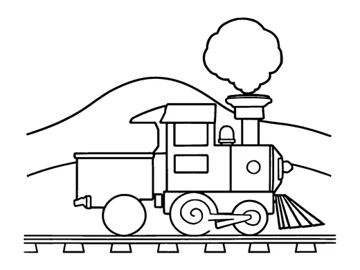Train coloring page — Ages 4–5