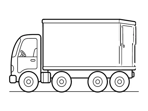 Truck coloring page — Ages 3–4
