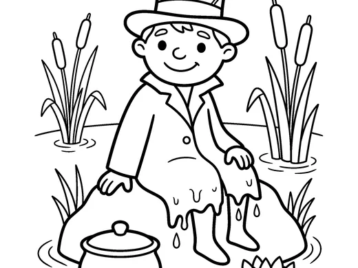 Water sprite coloring page — Ages 5–6